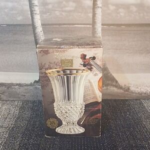 Make Offer! Longchamp Gold and White Accent Vase with Classic Design